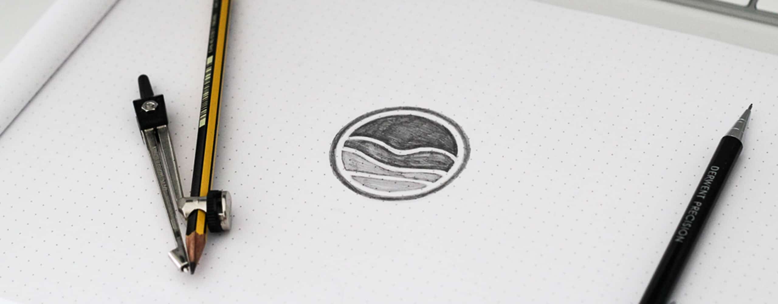 Harbour Church Portsmouth logo design. Logo process sketch