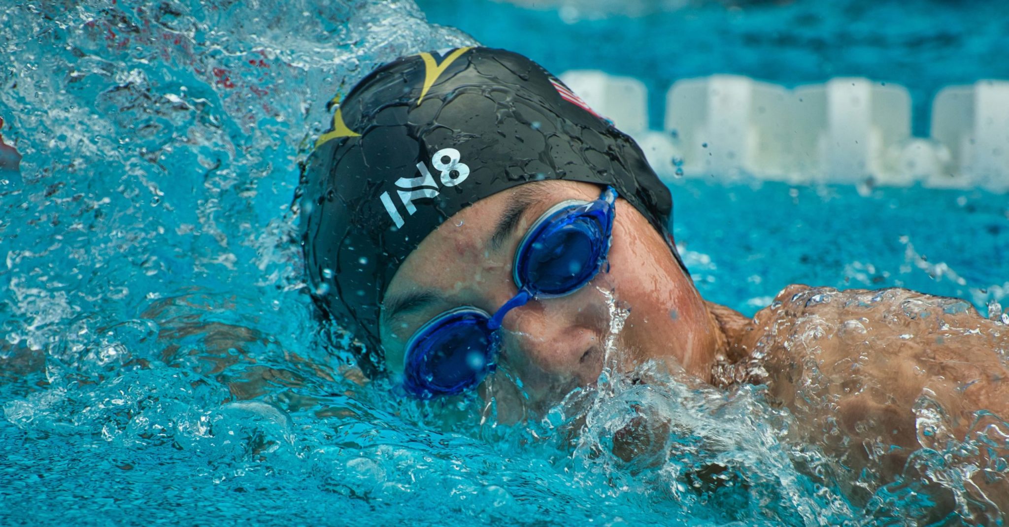 IN8 Active Logo Design Swimcap