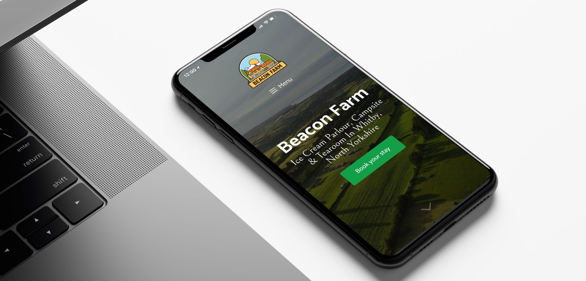 Beacon Farm Website Design on Mobile | Clear Design